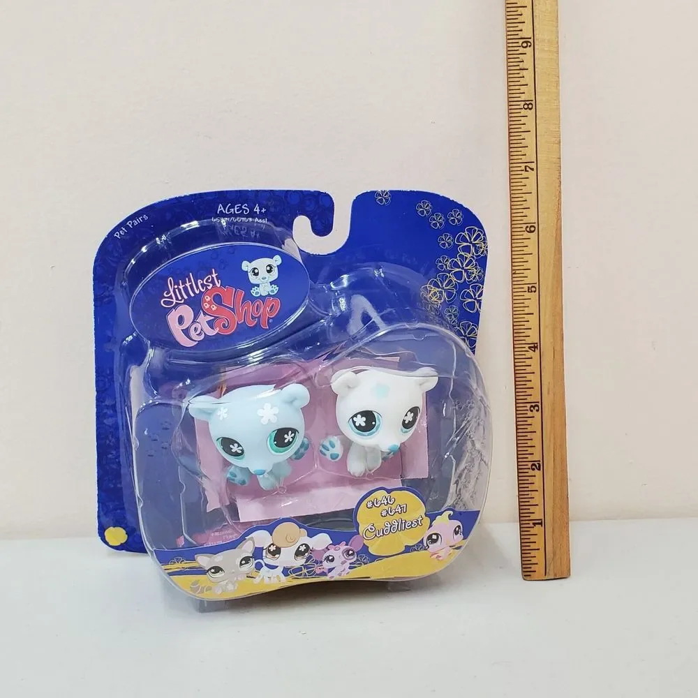 NIB AUTHENTIC Littlest Pet Shop Pairs Twin Polar Bears #646‎ #647 LPS Cuddliest